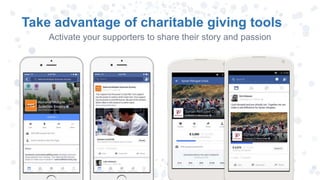 Take advantage of charitable giving tools
Activate your supporters to share their story and passion
 