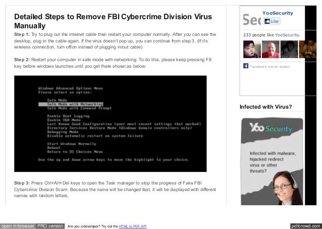 how to remove fbi cybercrime division virus how to remove fbi cybercrime division virus