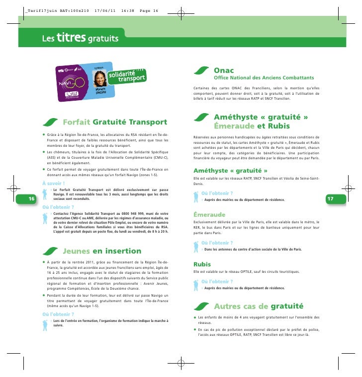 Ratp tarif coupon hebdomadaire