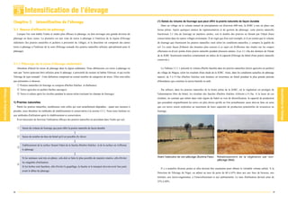 Chapitre

     3       Intensification de l'élevage
Chapitre 3               Intensification de l'élevage                                                                    (1) Saisie du volume de fourrage que peut offrir la prairie naturelle de façon durable
                                                                                                                            Dans un village où le volume annuel de précipitations est d'environ 600 mm, la JGRC a mis en place une
3.1 Hausse d'efficacité du pâturage                                                                                      ferme pilote. Après quelques années de réglementation et de gestion du pâturage, cette prairie naturelle
     Lorsque l'on veut établir l'ordre et rendre plus efficace le pâturage, on doit envisager une grande division du     fournissait 3,1 t/ha de fourrage en matières sèches, soit le double des prairies ne faisant pas l'objet d'une
pâturage en deux zones. La première est une zone de terres à pâturage à l'intérieur de la région d'élevage               conservation dans les autres villages avoisinants. Il ne s'agit que d'un seul exemple, et il est certain que le volume
sédentaire (les prairies naturelles et jachères à proximité du village), et la deuxième est composée des autres          de fourrage que fournissent les prairies naturelles varie selon les conditions naturelles, y compris la qualité du
terres à pâturage à l'intérieur de la zone d'élevage nomade (les prairies naturelles utilisées spécialement pour le      sol. La seule façon d'obtenir des données plus exactes à ce sujet est d'effectuer des études sur les coupes
pâturage).                                                                                                               effectuées en divers points d'une prairie naturelle pendant plusieurs années. (Les 3,1 t/ha des données de l'étude
                                                                                                                         de la JGRC fournissent toutefois certainement un indice de la capacité d'élevage du bétail d'une prairie naturelle
                                                                                                                         conservée.)
3.1.1 Pâturage de la zone d'élevage sédentaire
     Abordons d'abord les terres de pâturage dans la région sédentaire. Nous définissons ces terres à pâturage en           Le Tableau 3.1.1.1 présente le volume d'herbe fauchée dans les prairies naturelles (terres agricoles en jachère)
tant que "terres (pouvant être) utilisées pour le pâturage, à proximité du secteur où habite l'éleveur, et qui exclut    du village de Magou, selon les résultats d'une étude de la JGRC. Ainsi, dans les conditions actuelles de pâturage
l'élevage de type nomade". Cette définition comprend un certain nombre de catégories de terres. Elles sont telles        naturel, de 3 à 4 t/ha d'herbes fraîches sont données en nourriture au bétail pendant la plus grande période
que présentées ci-dessous.                                                                                               d'abondance que constitue la saison humide en août.
     q Prairies naturelles (le fourrage se compose d'herbes fraîches et d'arbustes)
     w Terres agricoles en jachère (herbes sauvages)                                                                        Par ailleurs, dans les prairies naturelles de la ferme pilote de la JGRC, où la végétation est protégée de
     e Terres à culture après les récoltes pendant la saison sèche (incluant les champs de fourrage)                     l'alimentation libre du bétail, les résultats des fauches d'herbes fraîches s'élèvent à 8 t/ha. A la lueur de ces
                                                                                                                         résultats, on constate que même dans cette région du Sahel en voie de désertification, la capacité de production
1) Prairies naturelles                                                                                                   que possèdent originellement les terres est plus élevée qu'elle ne l'est actuellement, aussi doit-on faire en sorte
     Parmi les prairies naturelles, nombreuses sont celles qui sont actuellement dégradées ; quant aux mesures à         que ces terres soient exploitées au maximum de leurs capacités de production potentielles de ressources en
prendre, nous abordons les méthodes de rétablissement et conservation à la section 3.2.1. Nous nous limitons ici         fourrage.
aux méthodes d'utilisation après le rétablissement et conservation.
     Il est nécessaire de favoriser l'utilisation efficace des prairies naturelles en procédant dans l'ordre qui suit.


     q    Saisie du volume de fourrage que peut offrir la prairie naturelle de façon durable


     w    Saisie du nombre de têtes de bétail qu'il est possible d'y élever


          Etablissement de la surface faisant l'objet de la fauche d'herbes fraîches et de la surface où s'effectue
     e
          le pâturage


          Si les animaux sont mis en pâture, cela doit se faire le plus possible de manière rotative, afin d'éviter      Avant l’exécution de non-pâturage (Burkina Faso)            R é t a blisseme nt de la végét ation par non-
                                                                                                                                                                                     pâturage (Mali)
          les inégalités d'utilisation.
     r
          Si les herbes sont fauchées, afin d'éviter le gaspillage, la fauche et le transport doivent avoir lieu juste
                                                                                                                            Il y a toutefois diverses pertes et elles doivent être soustraites pour obtenir le véritable volume utilisé. A la
          avant le début du pâturage.
                                                                                                                         Direction de l'élevage du Niger, on admet un taux de perte de 60 à 65% dues aux aux feux de brousse, aux
                                                                                                                         termites, aux micro-organismes, à l'ensevelissement et aux piétinements. Le taux d'utilisation devient ainsi de
                                                                                                                         35% à 40%.



18                                                                                                                                                                                                                                           19
 