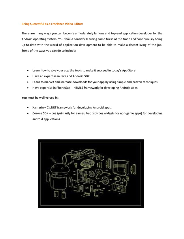 Guide To Become A Freelance Android Developer | PDF