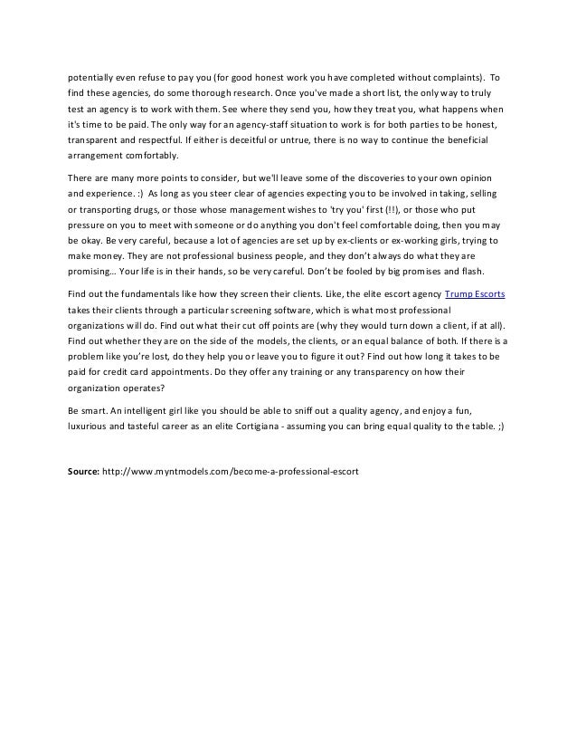 Guide To Becoming A Professional Eltite Escort