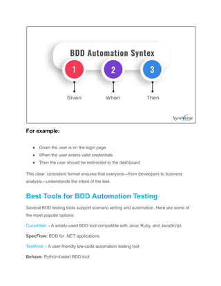 Guide to Behavior Driven Development (BDD) for Agile Teams | PDF