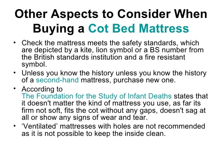 Guide to buying the right cot bed mattress