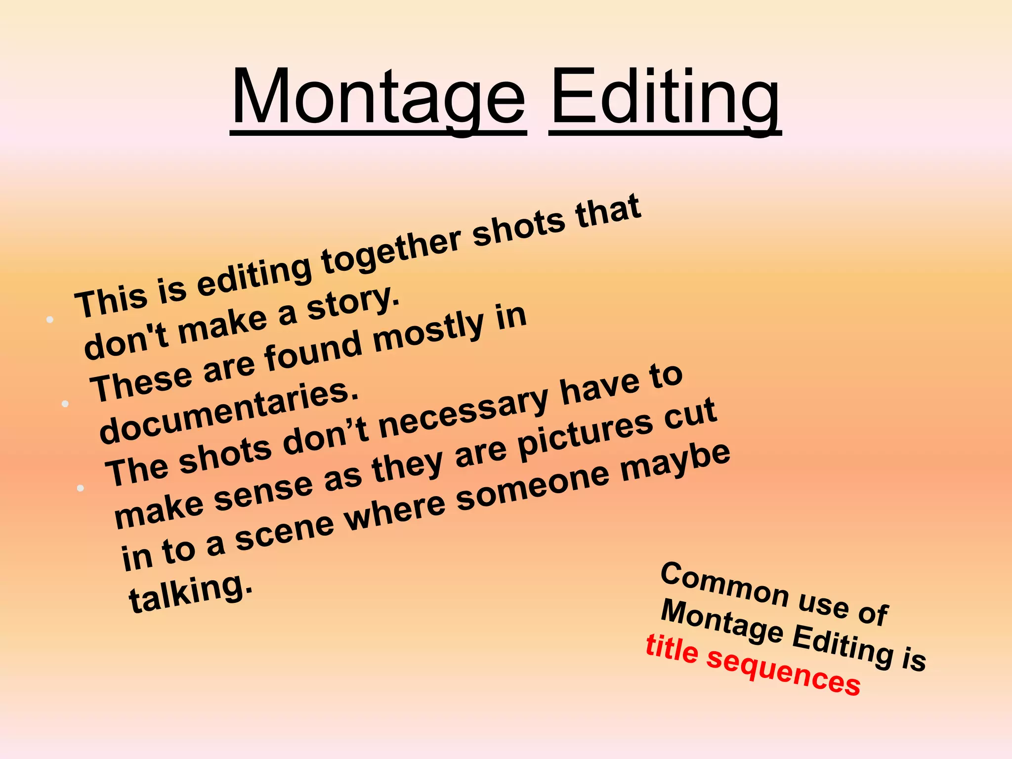 Guide to camera work and editing techniques | PPTX
