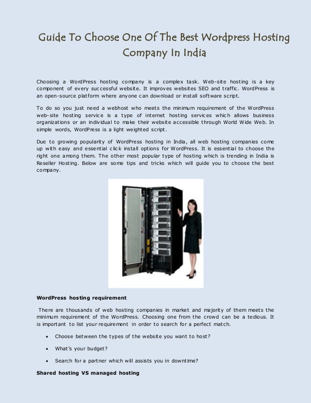 Guide To Choose One Of The Best Wordpress Hosting Company In Images, Photos, Reviews