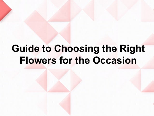 guide to choosing the right flowers for the occasion