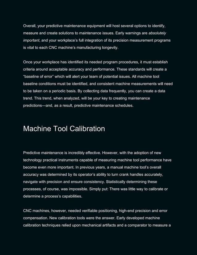 Guide to CNC Machine Maintenance and Calibration | PDF