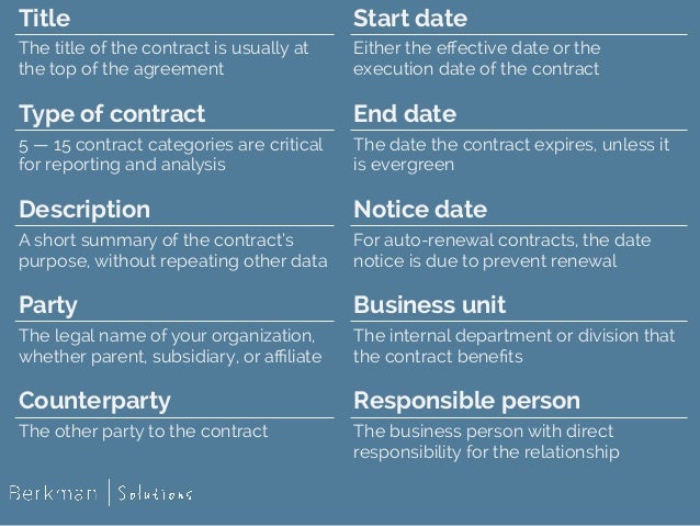 Contract management guide