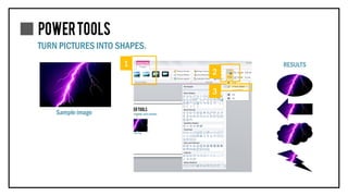 TURN PICTURES INTO SHAPES.
Sample image
1
2
3
RESULTS
 