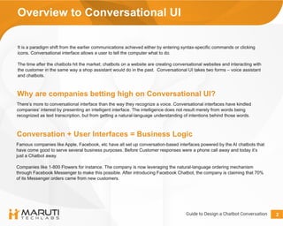 Designing a Chatbot Conversation