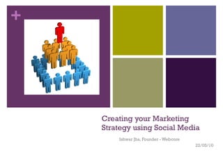 Creating your Marketing Strategy using Social Media Ishwar Jha, Founder - Webcore 22/05/10 