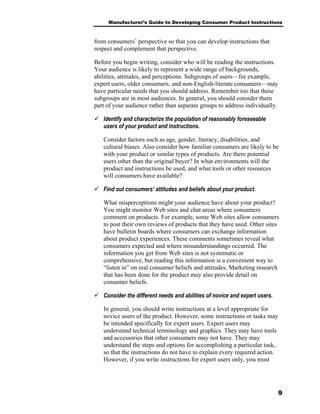 Guide To Devl Consumer Product Instructions