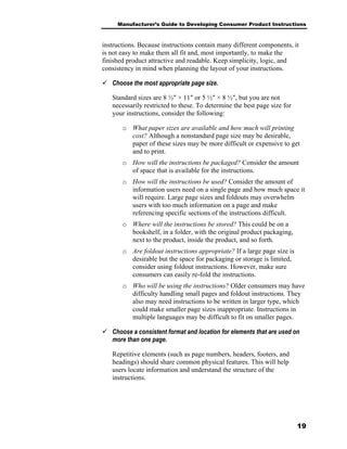 Guide To Devl Consumer Product Instructions