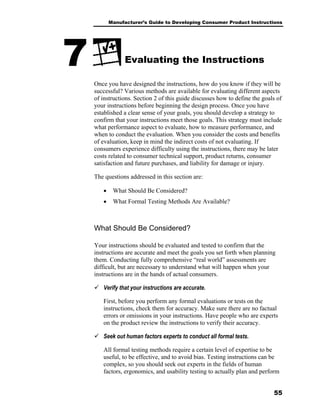 Guide To Devl Consumer Product Instructions