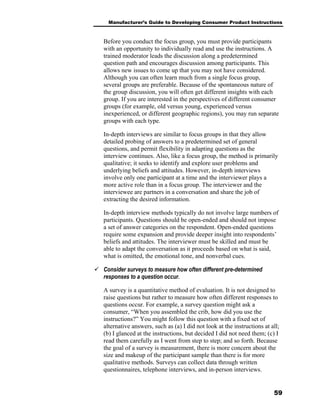 Guide To Devl Consumer Product Instructions