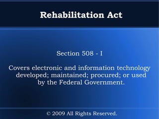 Effective communication with those with handicaps of hearing or vision 