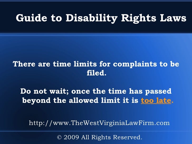Guide To Disability Rights Laws