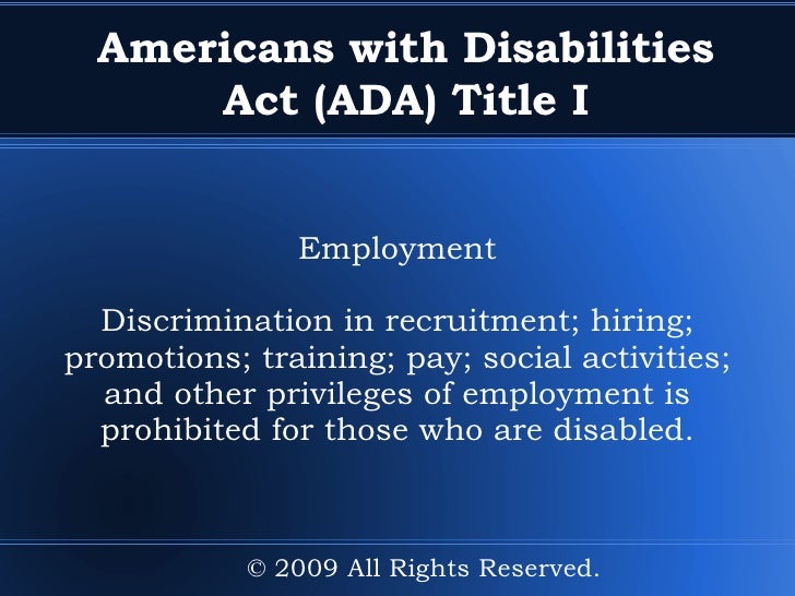 List Of Disability Rights Laws – IQLV