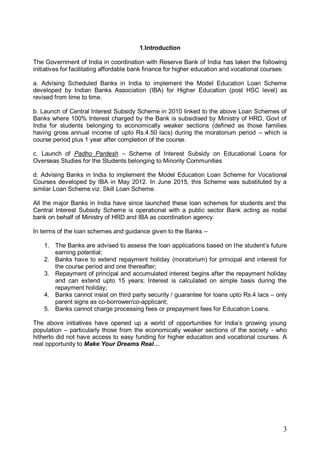 Guide to Education Loans from Banks in India | PDF