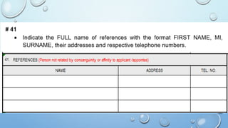 Guide to filling PDS (Revised 2017)