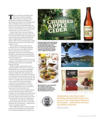 Strategic design practice Designworks
incorporated the story of how, where
and why Monteith’s ciders were
created into the...
