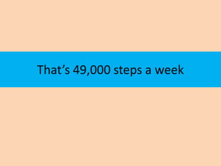 That’s 49,000 steps a week
 