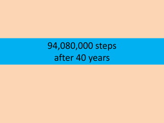 94,080,000 steps
 after 40 years
 