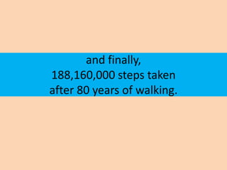 and finally,
188,160,000 steps taken
after 80 years of walking.
 