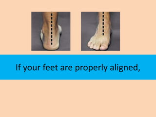 If your feet are properly aligned,
 