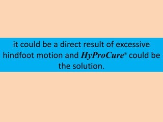 it could be a direct result of excessive
hindfoot motion and HyProCure could be
                                 ®


     ...