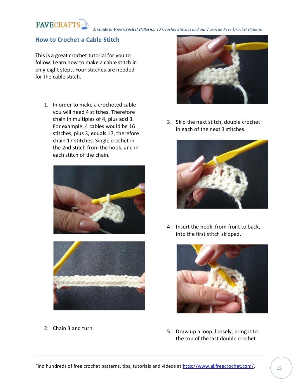 Guide to free crochet patterns e book