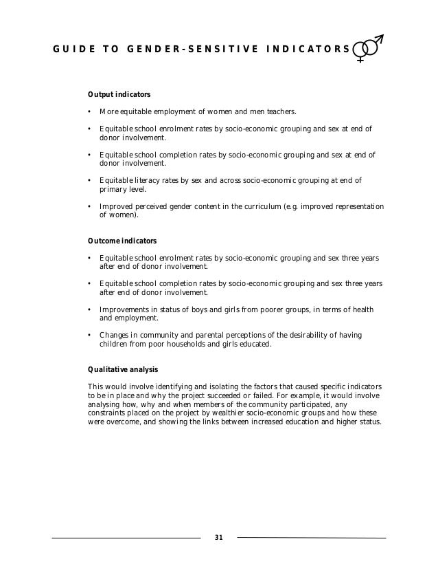 Guide to GenderSensitive Indicators