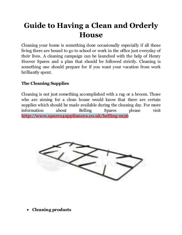 Guide to Having a Clean and Orderly House