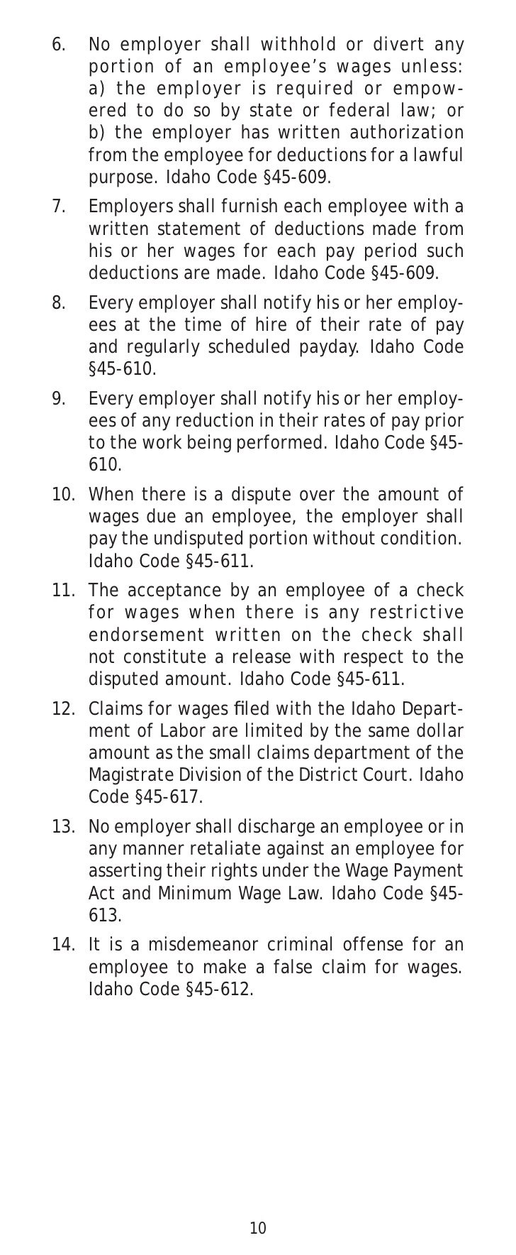 Guide To Idaho Labor Laws