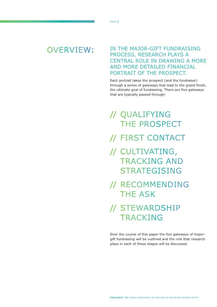 Guide To Major Gift Fundraising Prospect 23