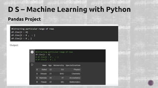 Pandas Project
 