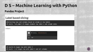 Pandas Project
 