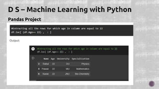 Pandas Project
 