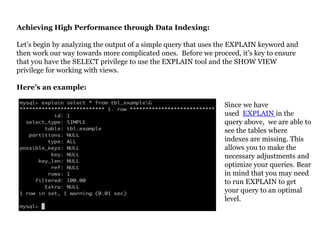 Guide To Mastering The MySQL Query Execution Plan | PPT