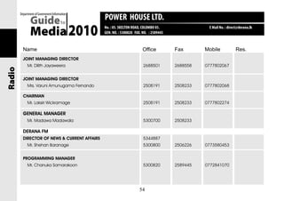 Guide to media 2010