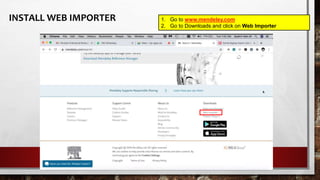 3. Click Get Web Importer for Chrome
 