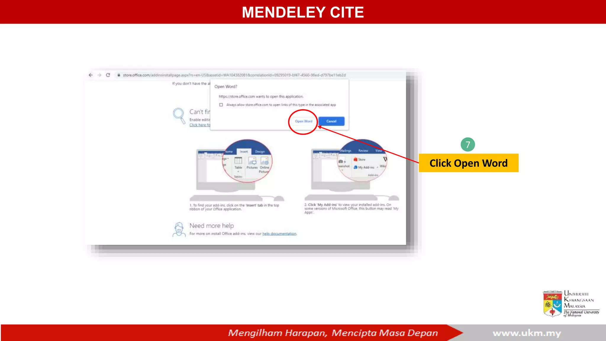 MENDELEY CITE
Click Open Word
7
 