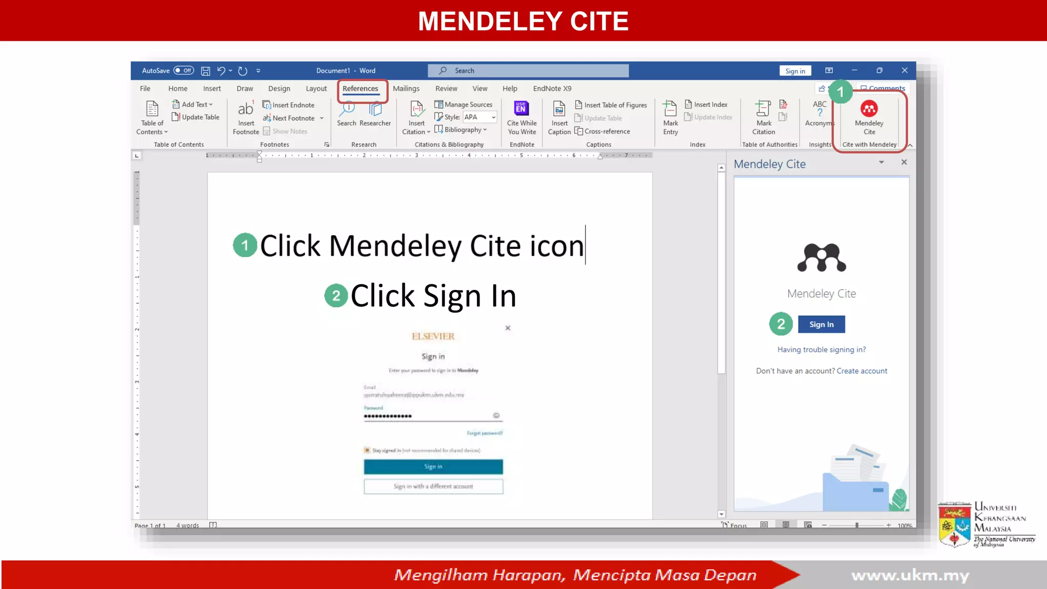 MENDELEY CITE
Click Sign In
 