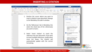 INSERTING A CITATION
 