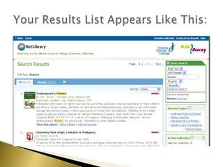 Your Results List Appears Like This: