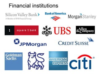 Financial institutions
 
