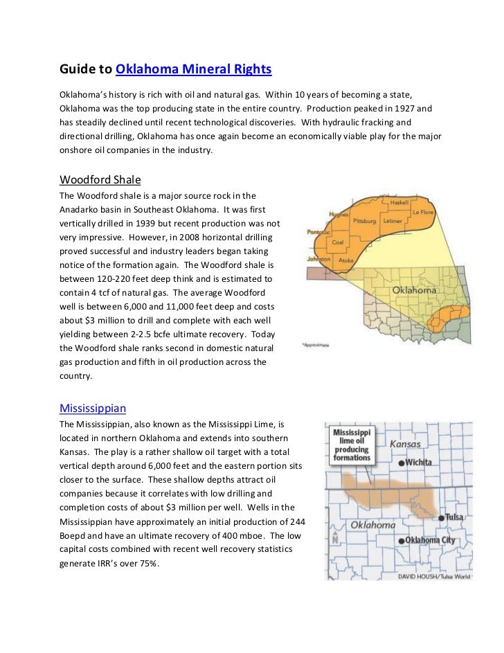 Guide to oklahoma mineral rights