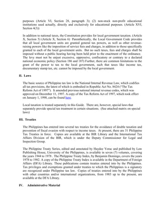 Guide to Philippine Tax Law Research | DOC