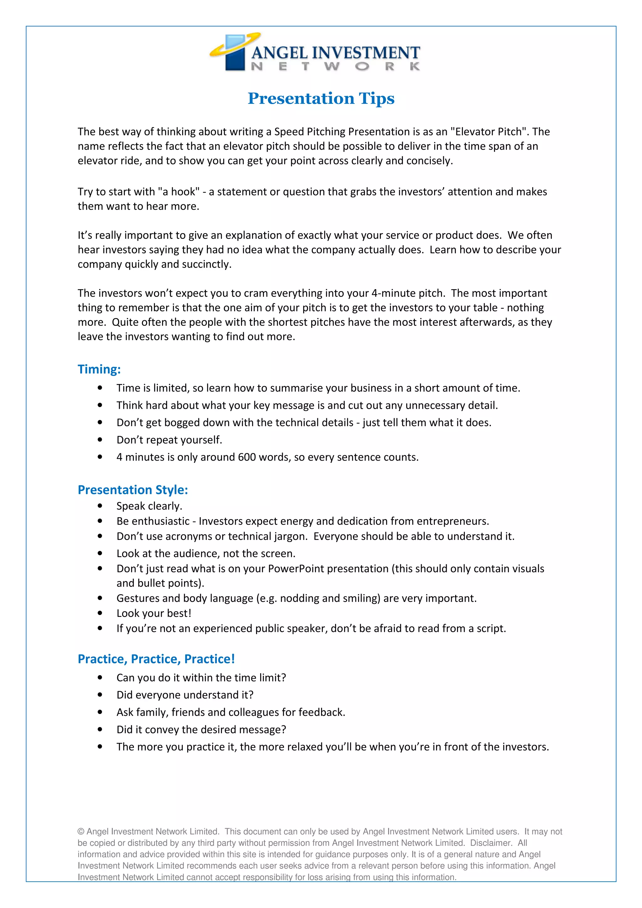Guide To Pitching | PDF | Stocks and Bonds | Personal Investing